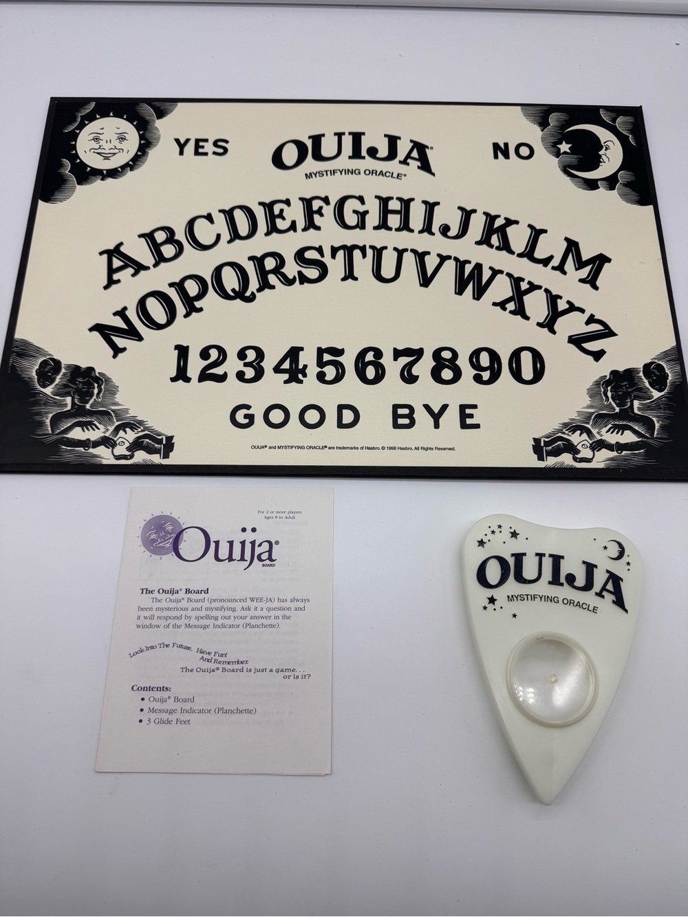 Vintage 1998 Ouija Glow In The Dark Parker Brothers Board Game
